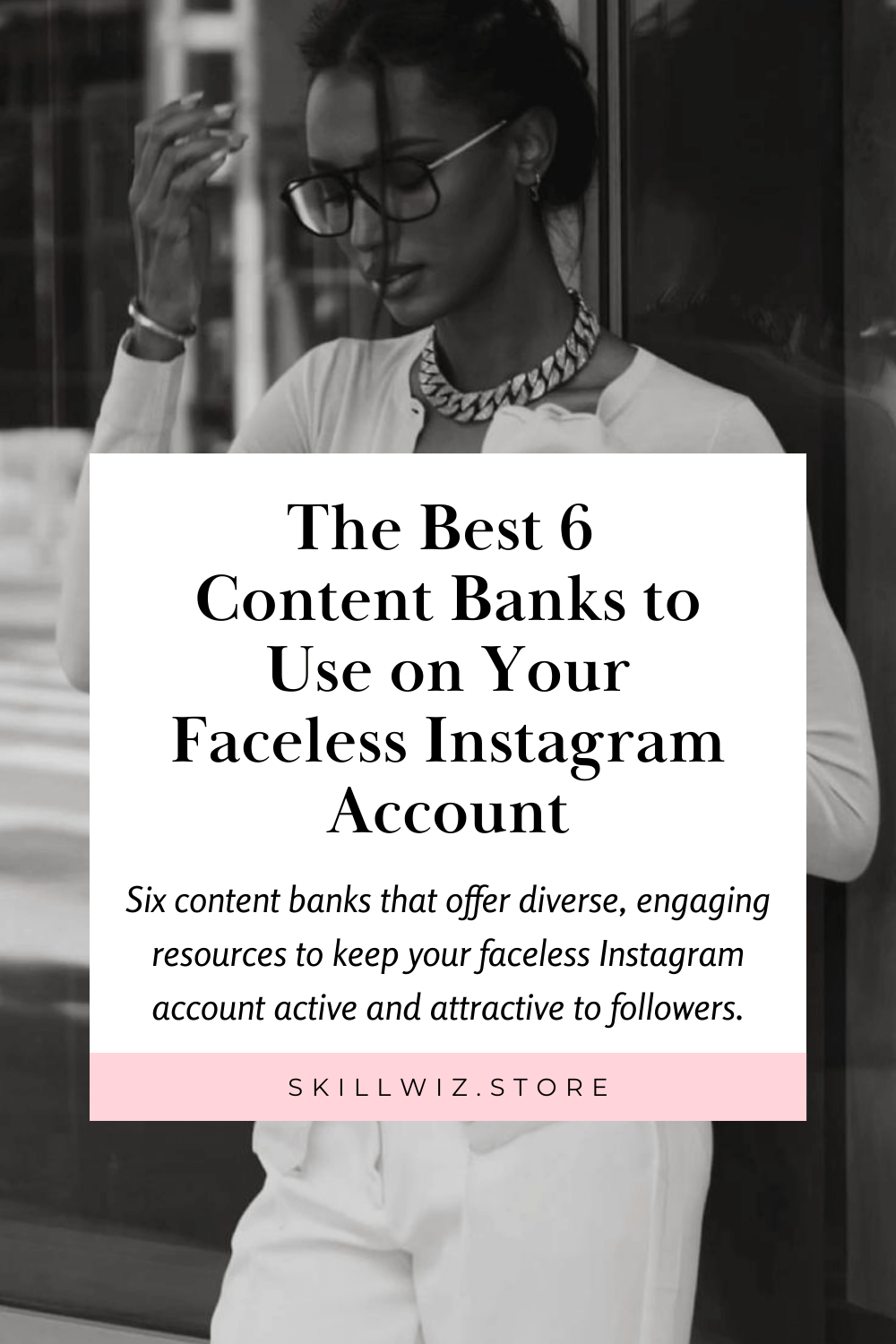 Content banks for faceless Instagram marketing and digital product promotion