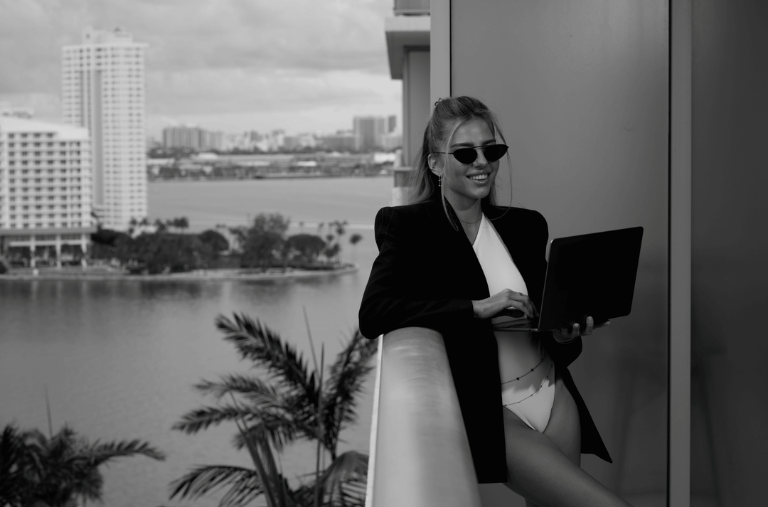 Woman entrepreneur using CaptivAite PAL AI bot to streamline Instagram content creation