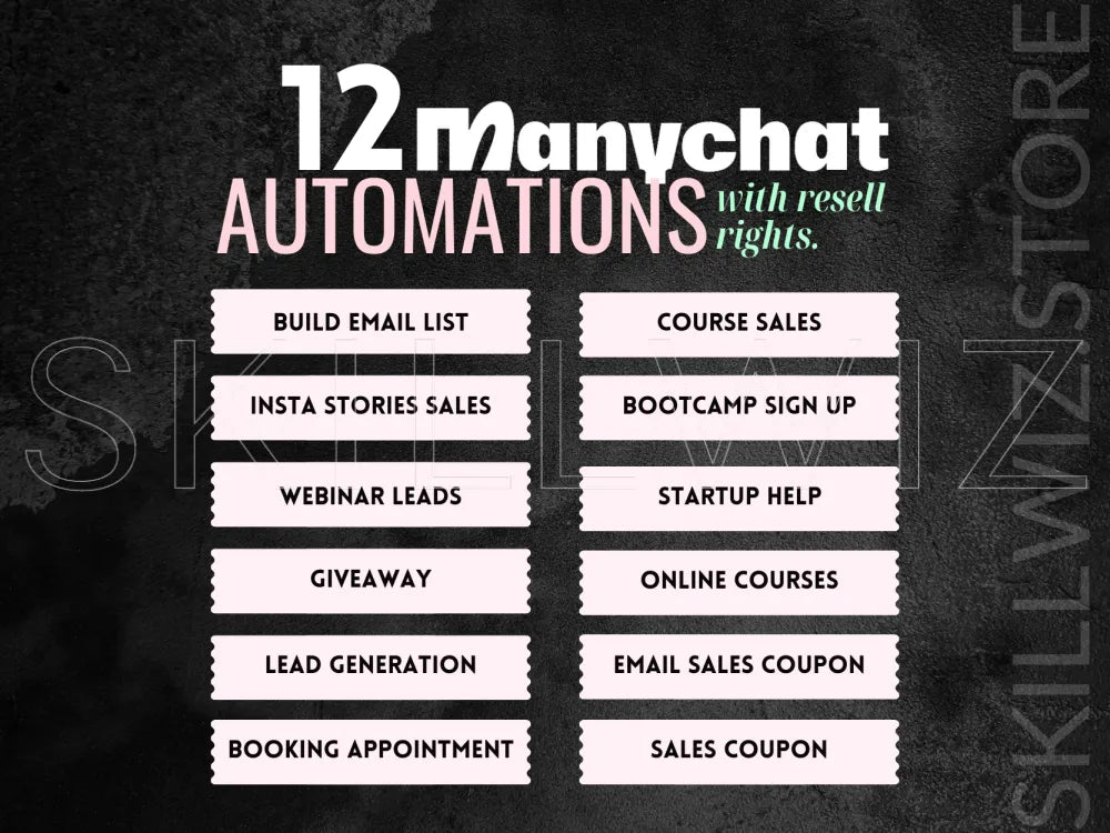 12 Done-For-You Manychat Automations Templates With Resell Rights