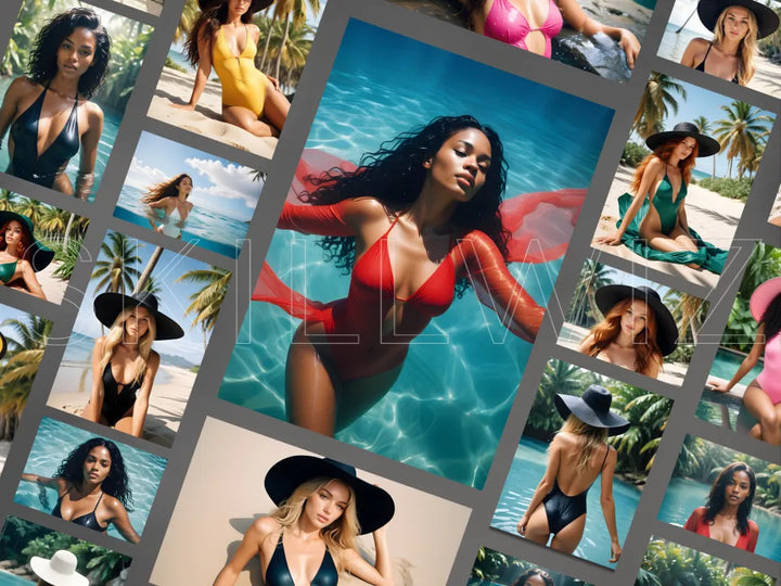 280 Tropical Bikini Stock Ai Images With Resell Rights Mrr/Plr