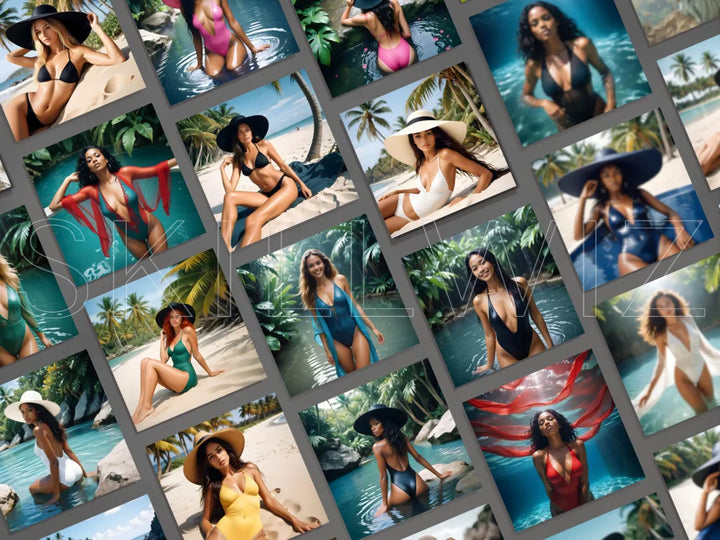 280 Tropical Bikini Stock Ai Images With Resell Rights Mrr/Plr