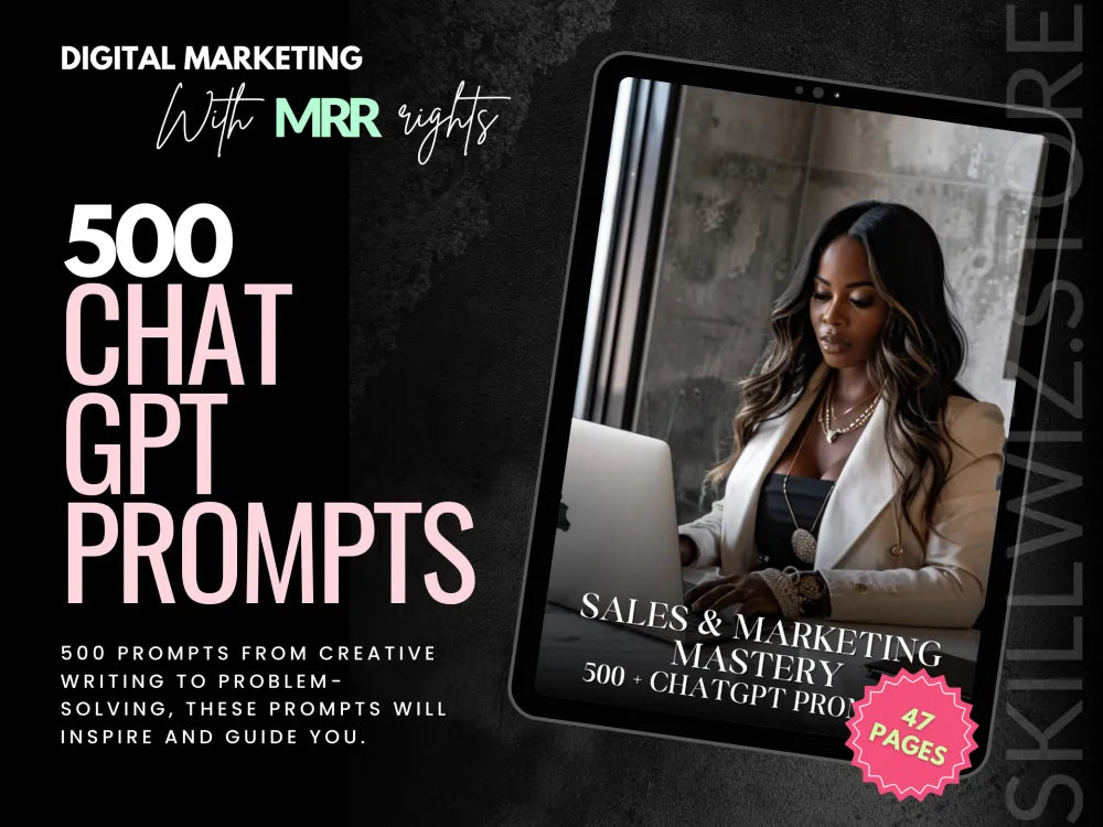 500 Chatgpt Prompts For Sales & Marketing With Mrr/Plr