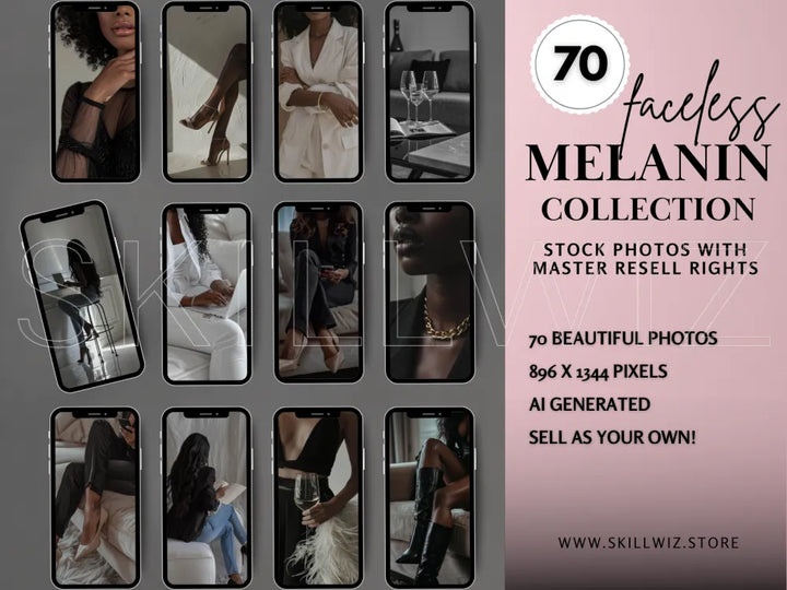 70 Melanin Faceless Dark Aesthetic Ai Images With Mrr/Plr