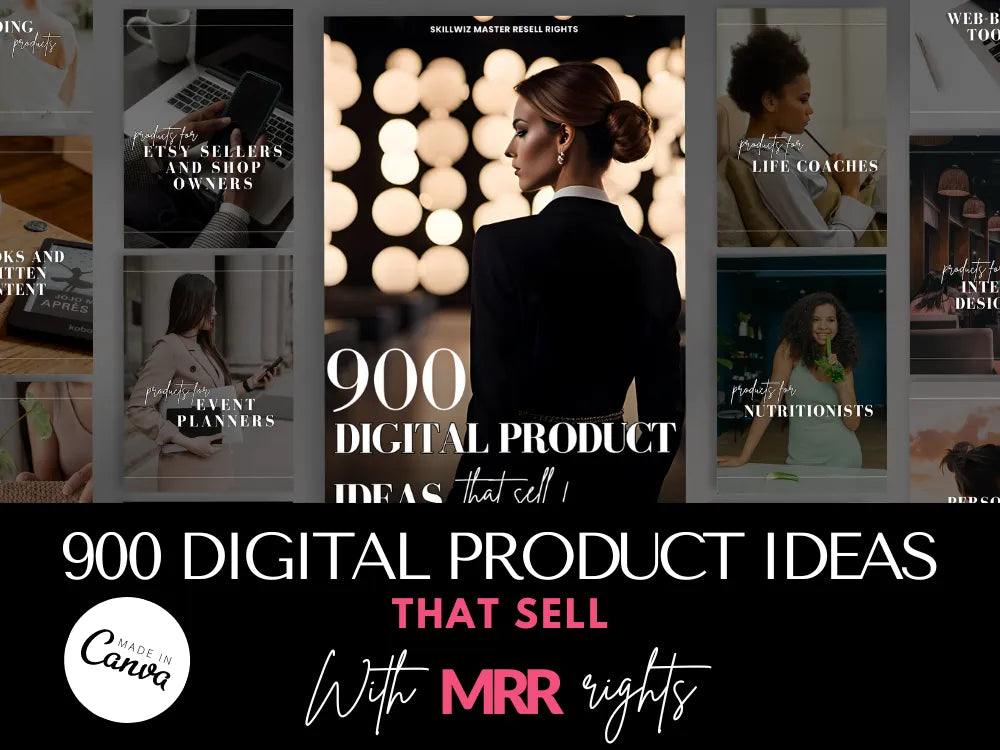 900 Digital Product Ideas That Sell With Mrr & Plr