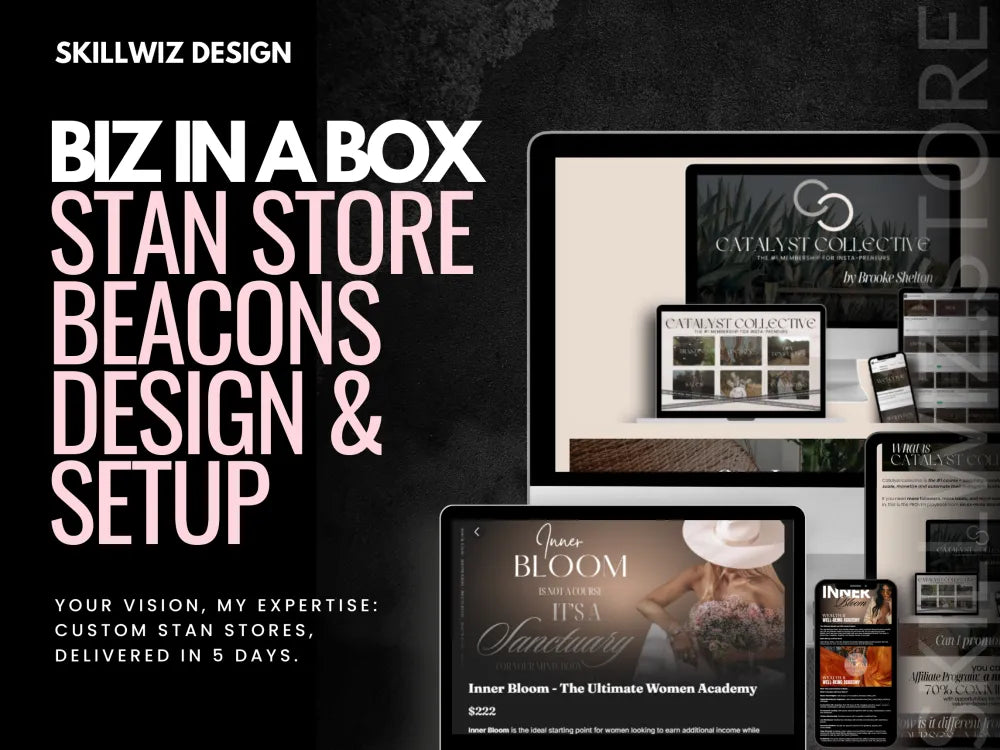 Biz In A Box: Done For You Stan Store/Beacons Setup And Design Service