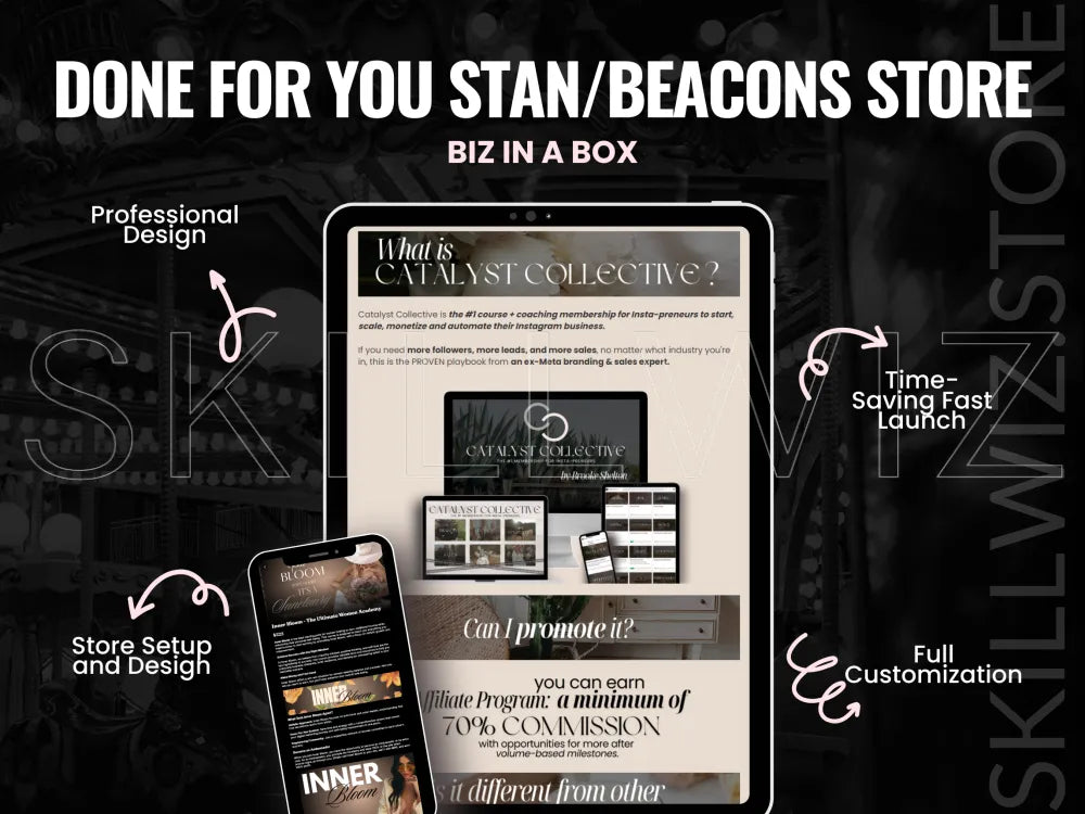 Biz In A Box: Done For You Stan Store/Beacons Setup And Design Service