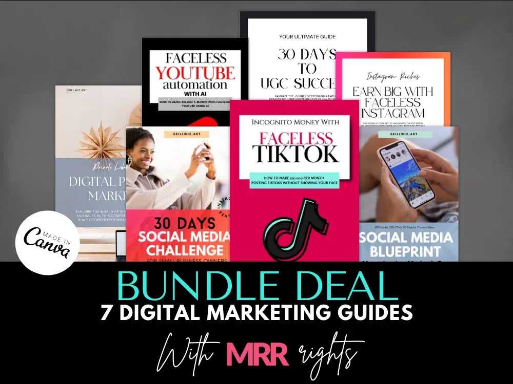 Bundle 7 Best Selling Digital Marketing Guides with Master Resell Rights