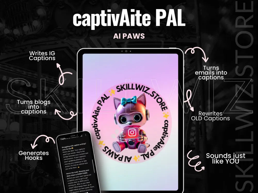 Captivaite Pal – Ai Bot Writing Captions And Hooks For Ig & Social Media