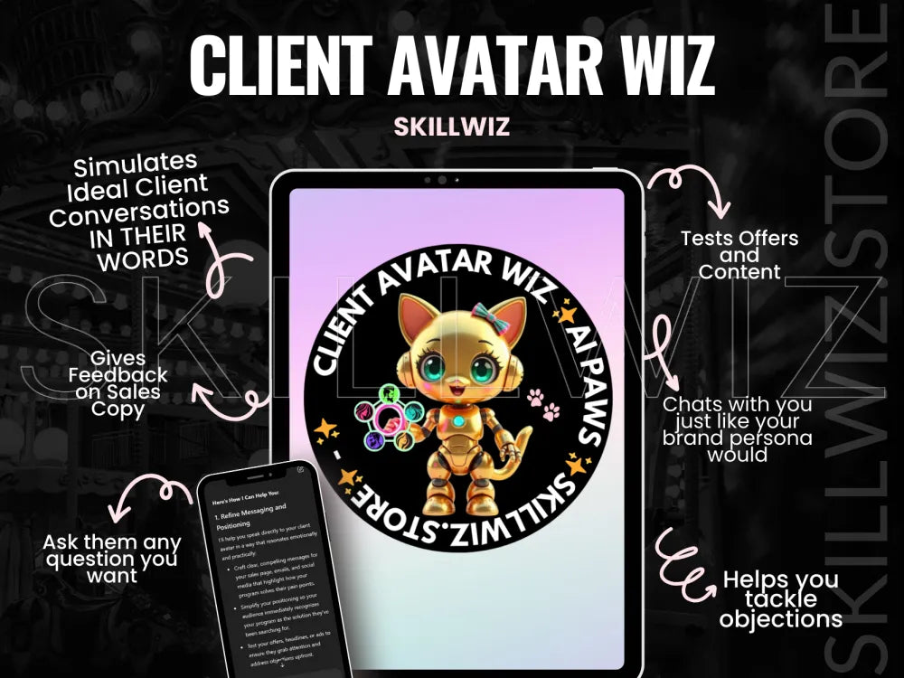 Client Avatar Wiz Ai Bot – Chat With Your Ideal & Refine Marketing