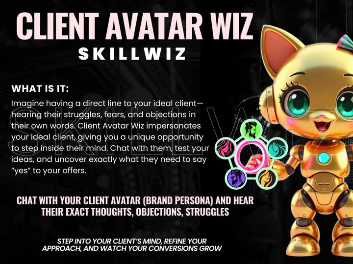 Client Avatar Wiz Ai Bot – Chat With Your Ideal & Refine Marketing