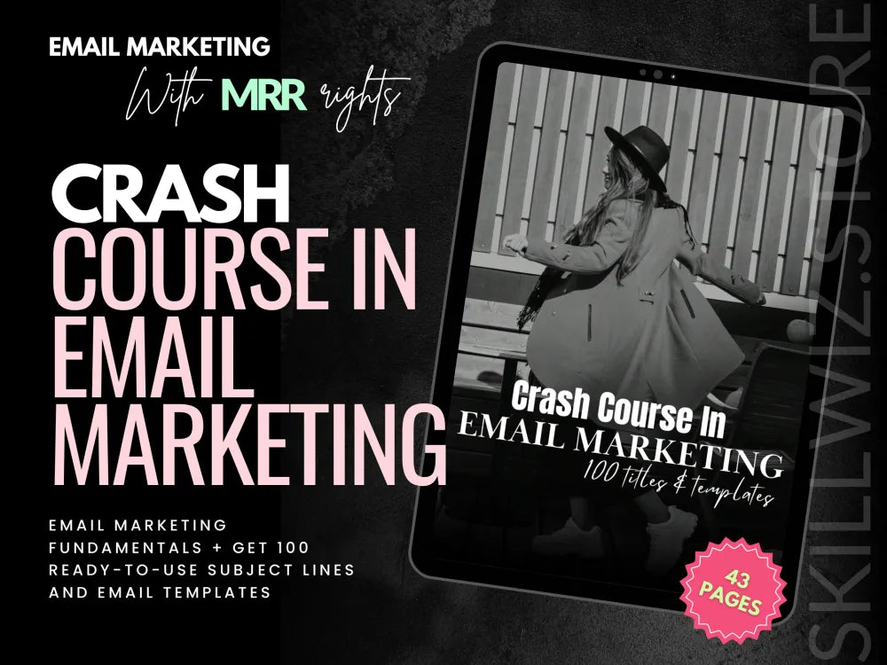 Crash Course In Email Marketing -100 Emails & Titles With Mrr/Plr