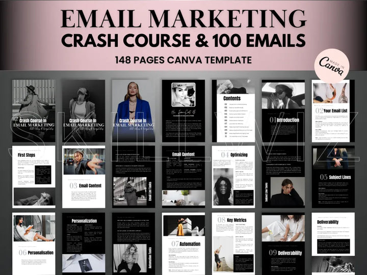 Crash Course In Email Marketing -100 Emails & Titles With Mrr/Plr
