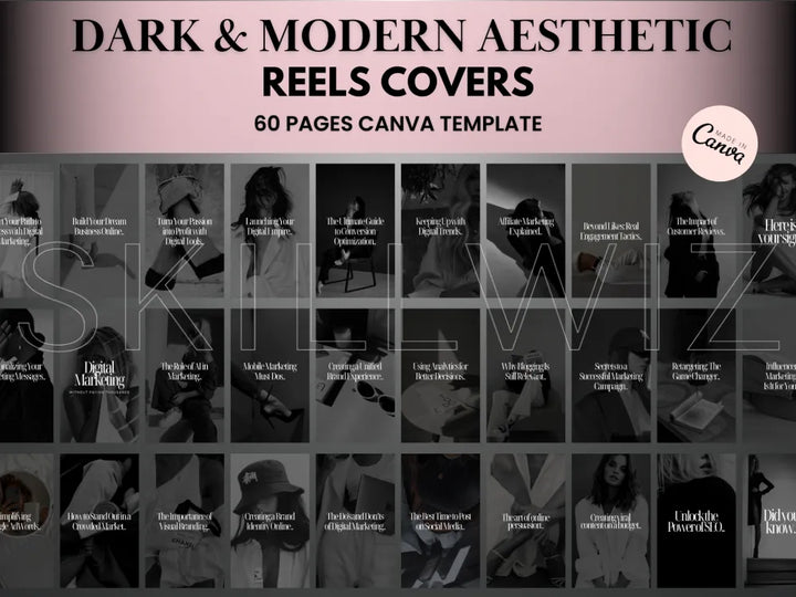 Dark Aesthetic Instagram Reel Covers With Mrr/Plr