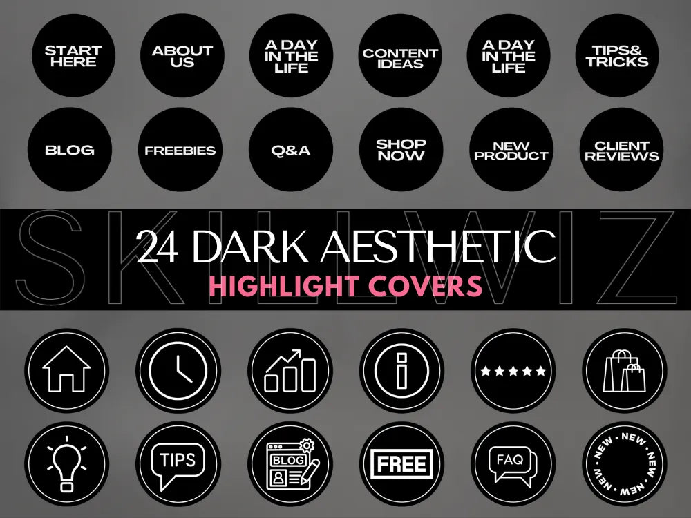 Dark Aesthetic Social Media Content Kit With Mrr & Plr