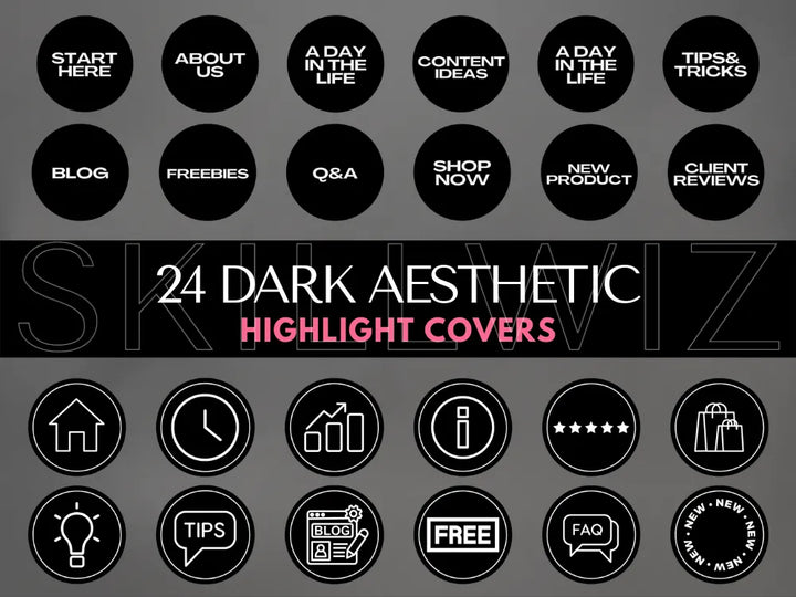 Dark Aesthetic Social Media Content Kit With Mrr & Plr