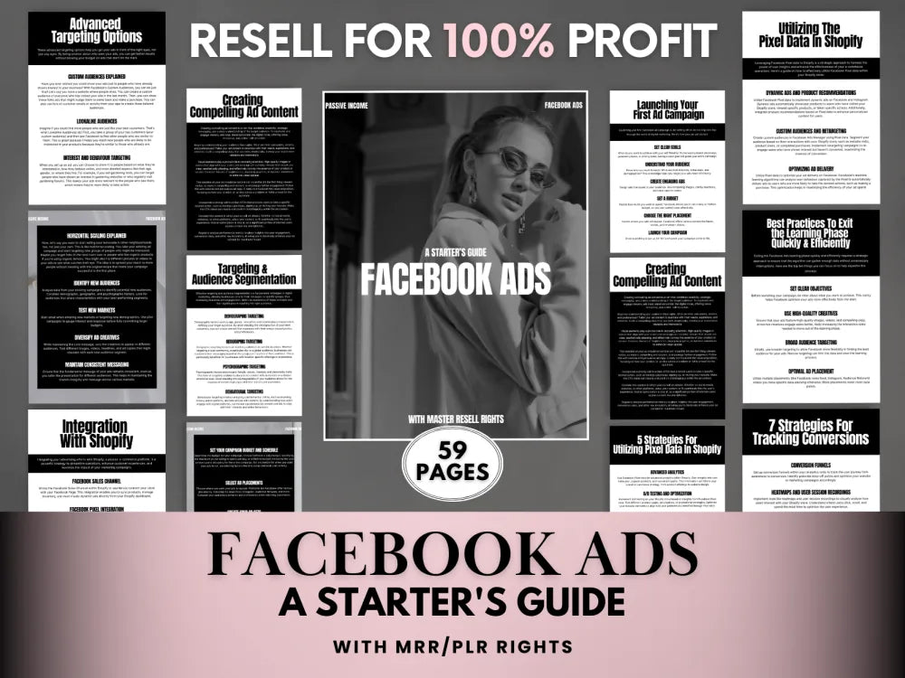 Facebook Ads - A Starter’s Guide With Resell Rights Mrr/Plr