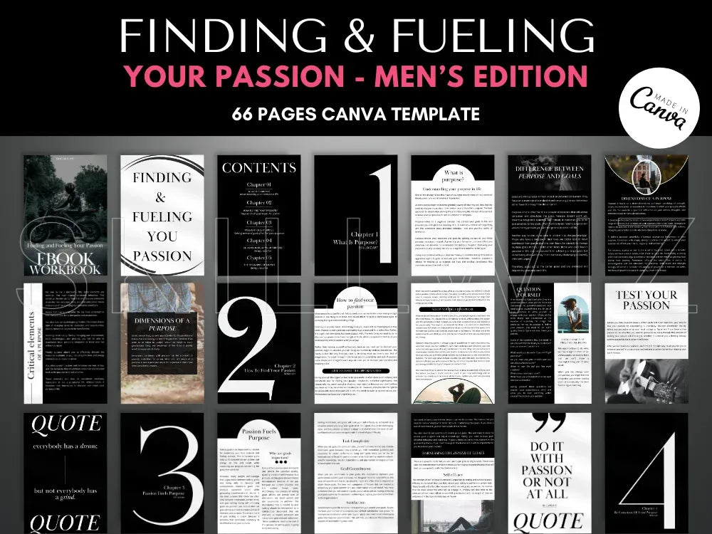 Finding and Fueling Your Passion, For Men - Canva Template with MRR