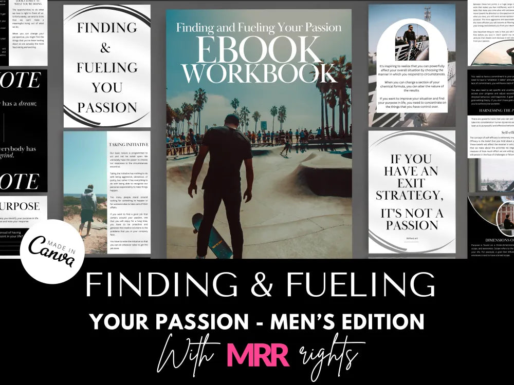 Finding and Fueling Your Passion, For Men - Canva Template with MRR