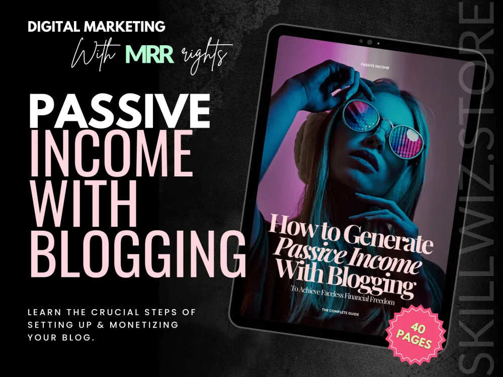 Generate Passive Income With Blogging Ebook With Mrr/Plr