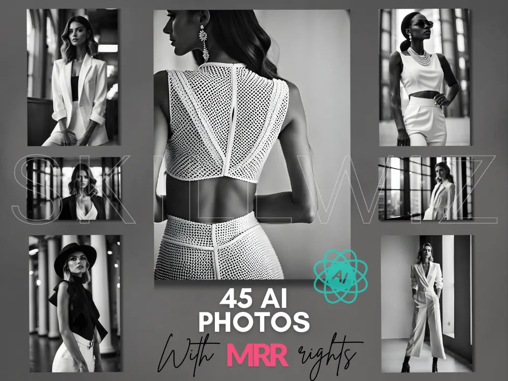 Glam Black&White Ai Generated Photos With Mrr