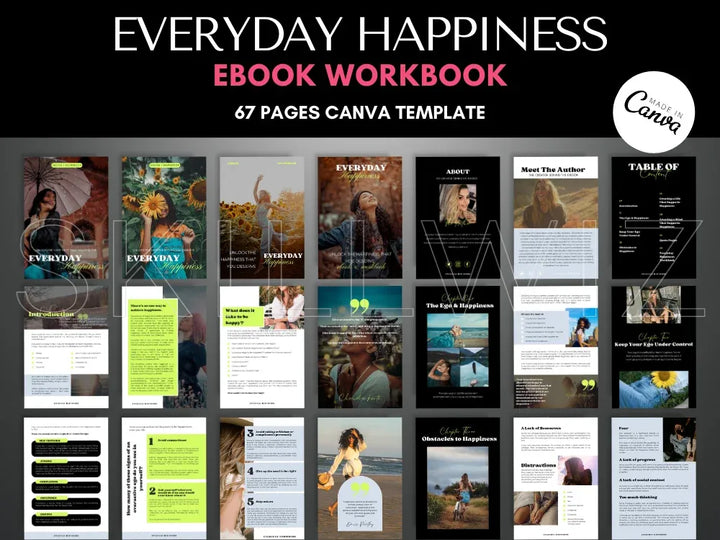 Happiness Everyday eBook Workbook with MRR