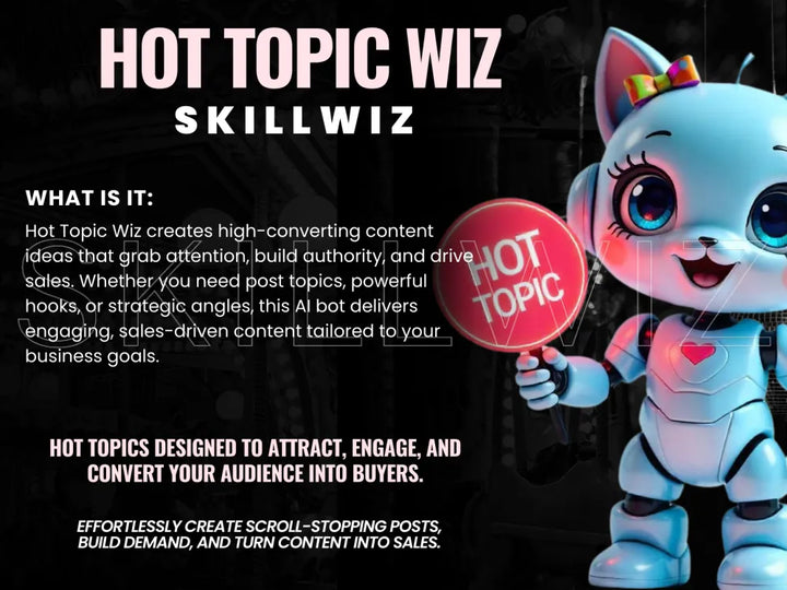 Hot Topic Wiz – Ai Bot For Authority-Building Content Ideas