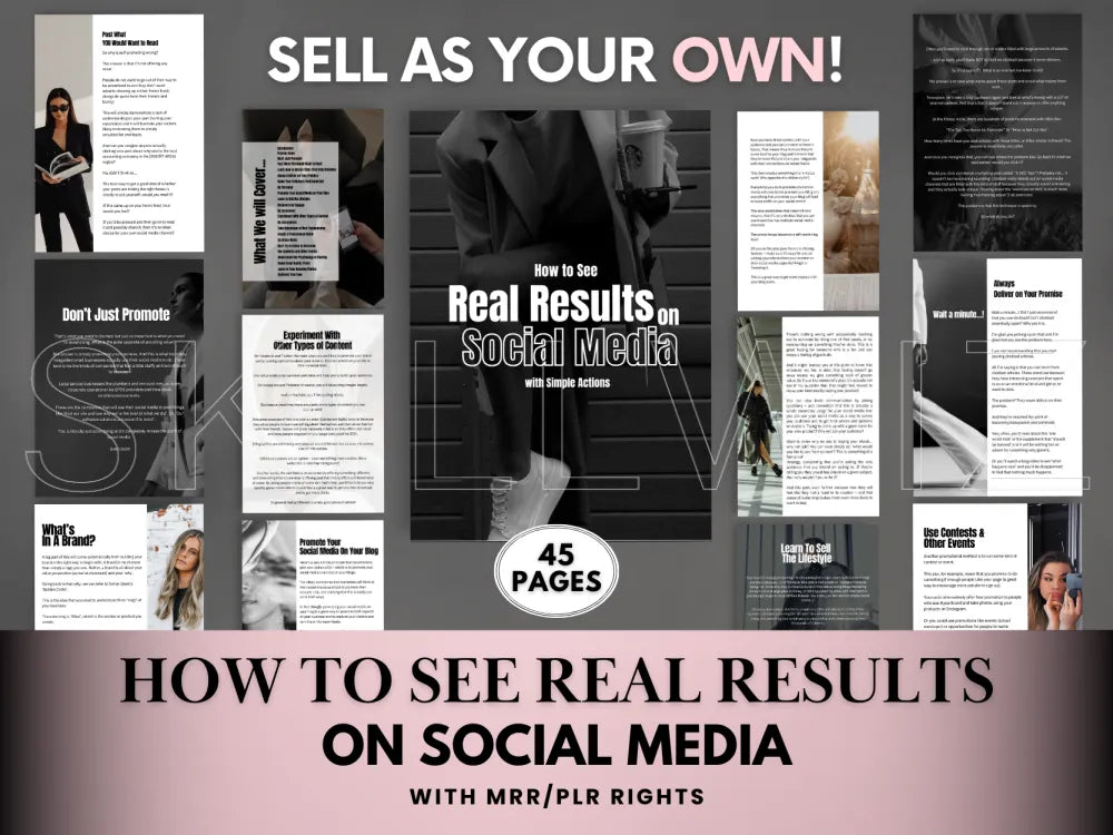 How To See Real Results On Social Media With Mrr/Plr