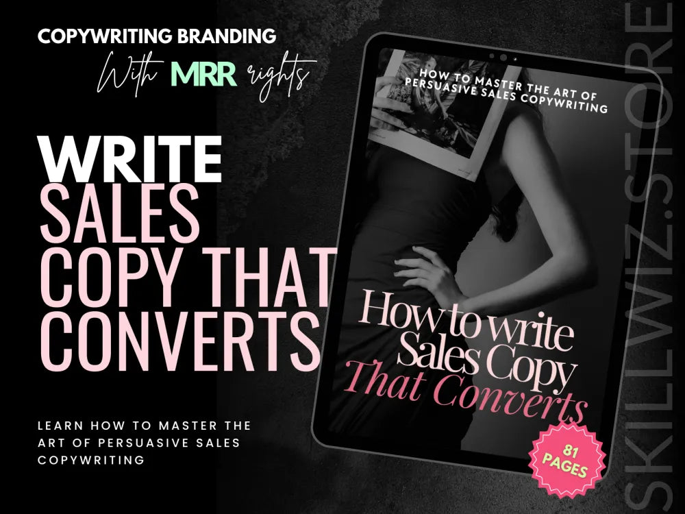 How To Write Sales Copy That Converts Ebook With Mrr/Plr