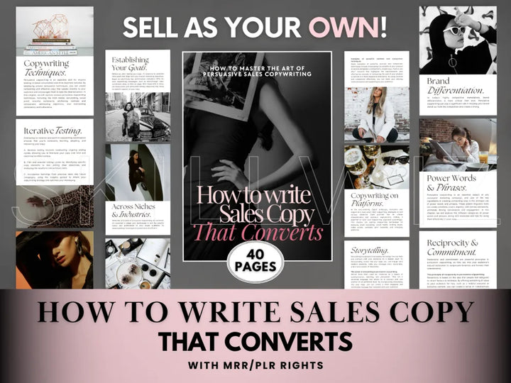 How To Write Sales Copy That Converts Ebook With Mrr/Plr