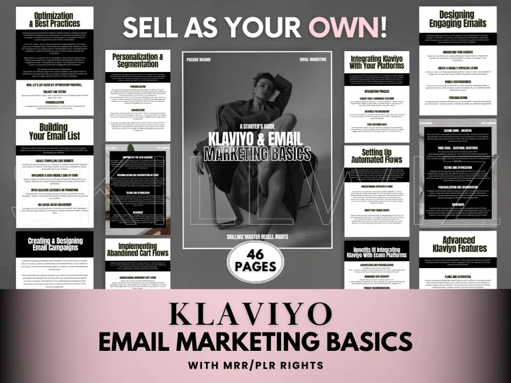 Klaviyo Email Marketing Basics - Beginner Guide With Mrr/Plr