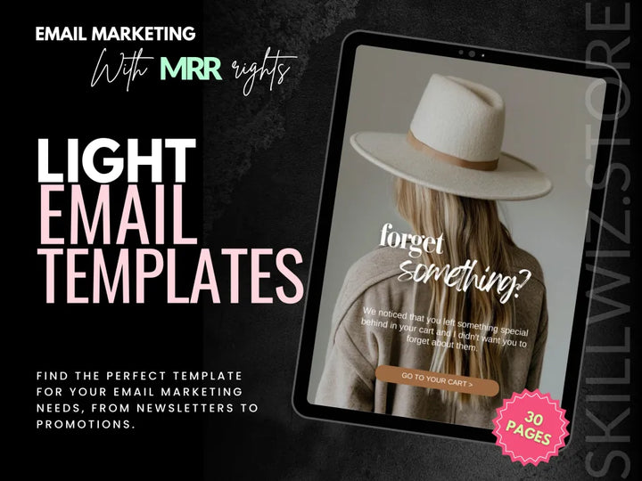 Light Aesthetic Email Marketing Campaigns With Mrr Plr