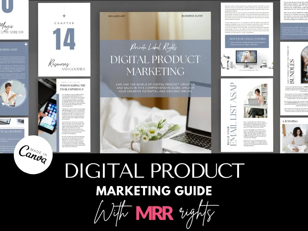 Marketing Guide for Digital Products Ebook Template with MRR