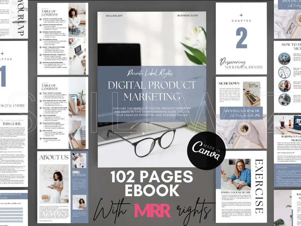 Marketing Guide for Digital Products Ebook Template with MRR