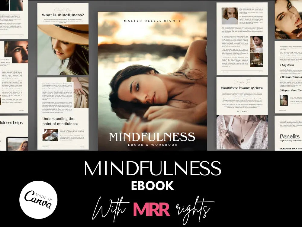 Mindfulness Ebook Workbook Canva Template With Mrr