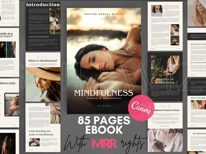 Mindfulness Ebook Workbook Canva Template With Mrr