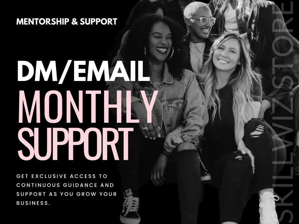 Monthly Support – Full Dm And Email + A 1-On-1 Training Call