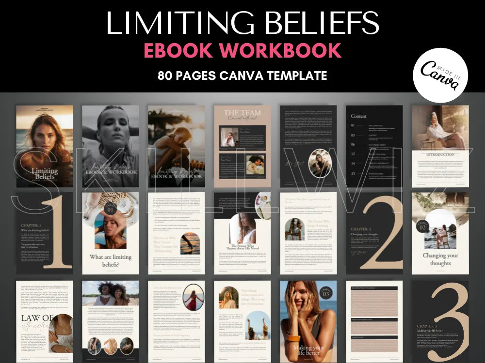 Self-Improvement Workbook for Challenging Limiting Beliefs - Digital Product