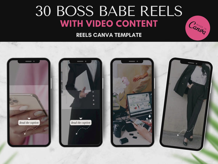 30 Boss Babe Video Reels with MRR & PLR