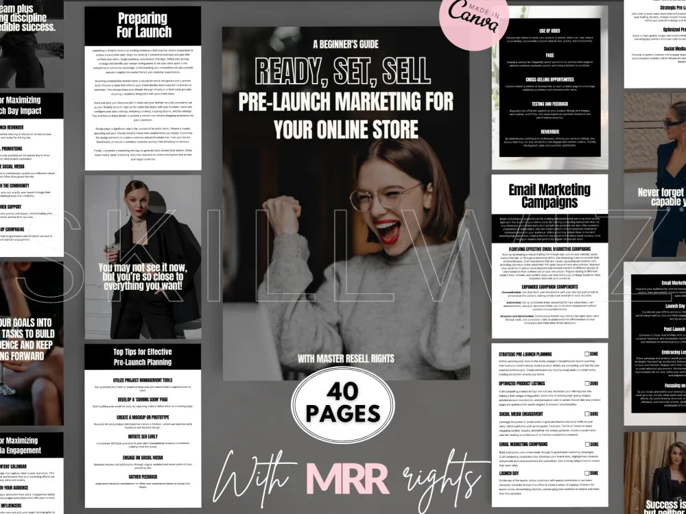 Ready Set Sell - Pre-Launch Marketing For Your Digital Store With Mrr/Plr