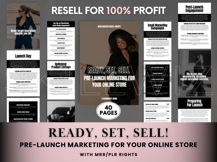 Ready Set Sell - Pre-Launch Marketing For Your Digital Store With Mrr/Plr