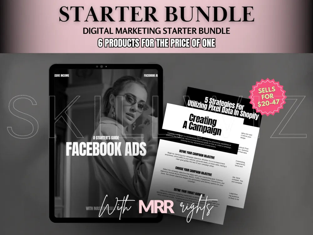 Selling Online Starter’s Bundle With Mrr/Plr - 6 Products In 1