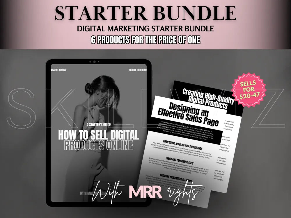 Selling Online Starter’s Bundle With Mrr/Plr - 6 Products In 1