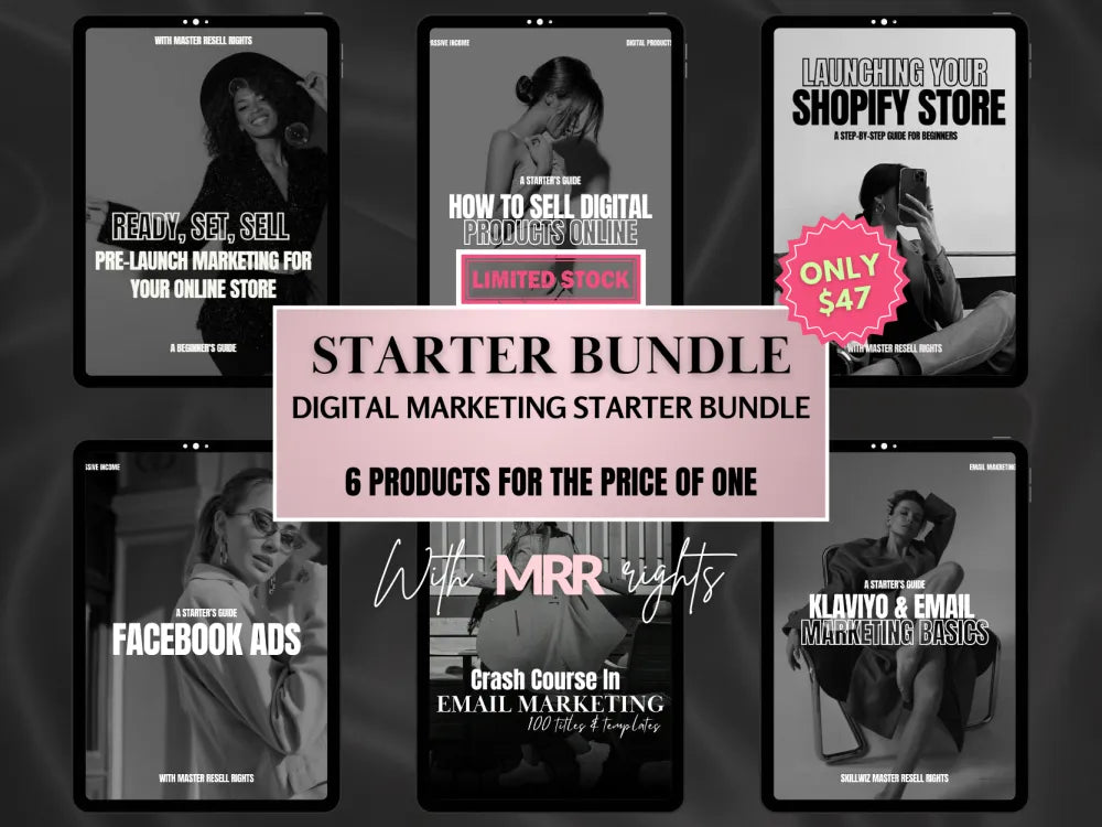 Selling Online Starter’s Bundle With Mrr/Plr - 6 Products In 1