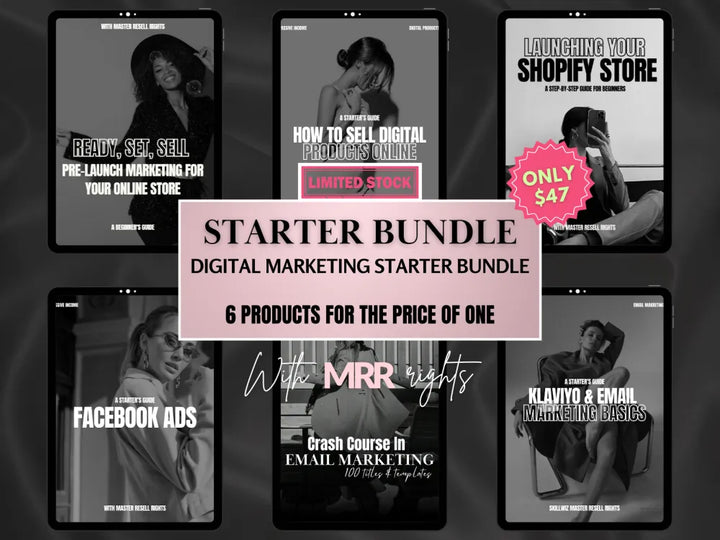 Selling Online Starter’s Bundle With Mrr/Plr - 6 Products In 1