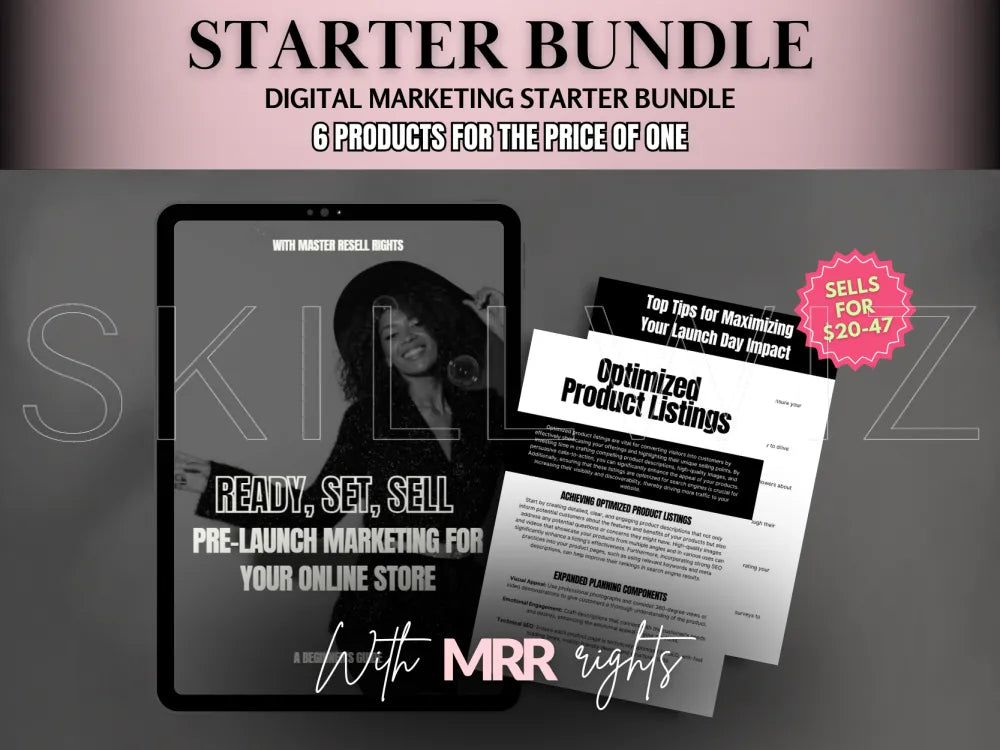 Selling Online Starter’s Bundle With Mrr/Plr - 6 Products In 1