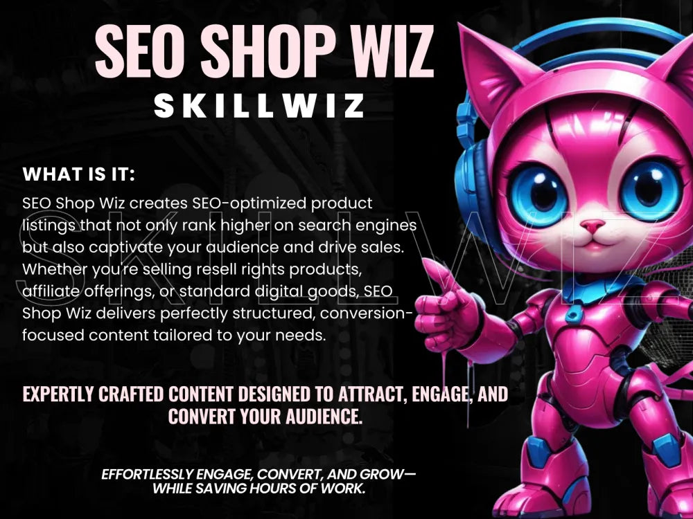 Seo Shop Wiz: Ai Bot For Writing Listings That Sell And Rank High