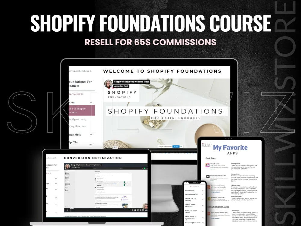 Shopify Foundations Course For Digital Products Online Stores