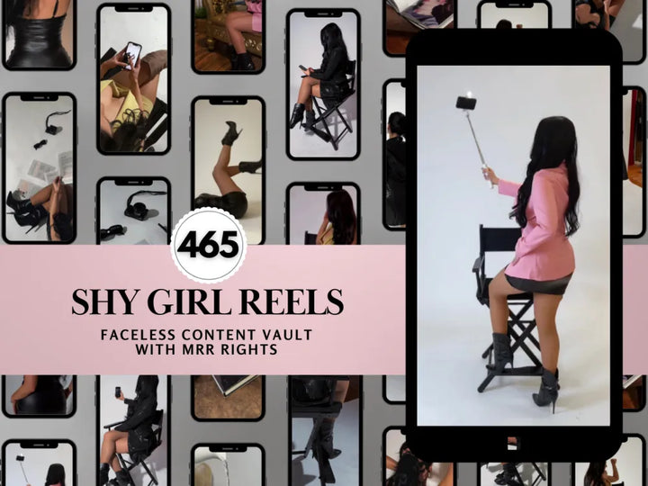 Shy Girl Faceless Reels Vault - Stock Videos With Mrr