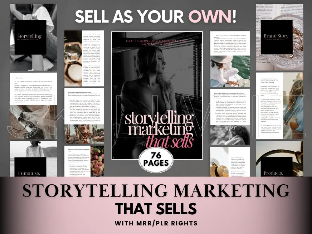 Storytelling Marketing That Sells Ebook With Mrr/Plr