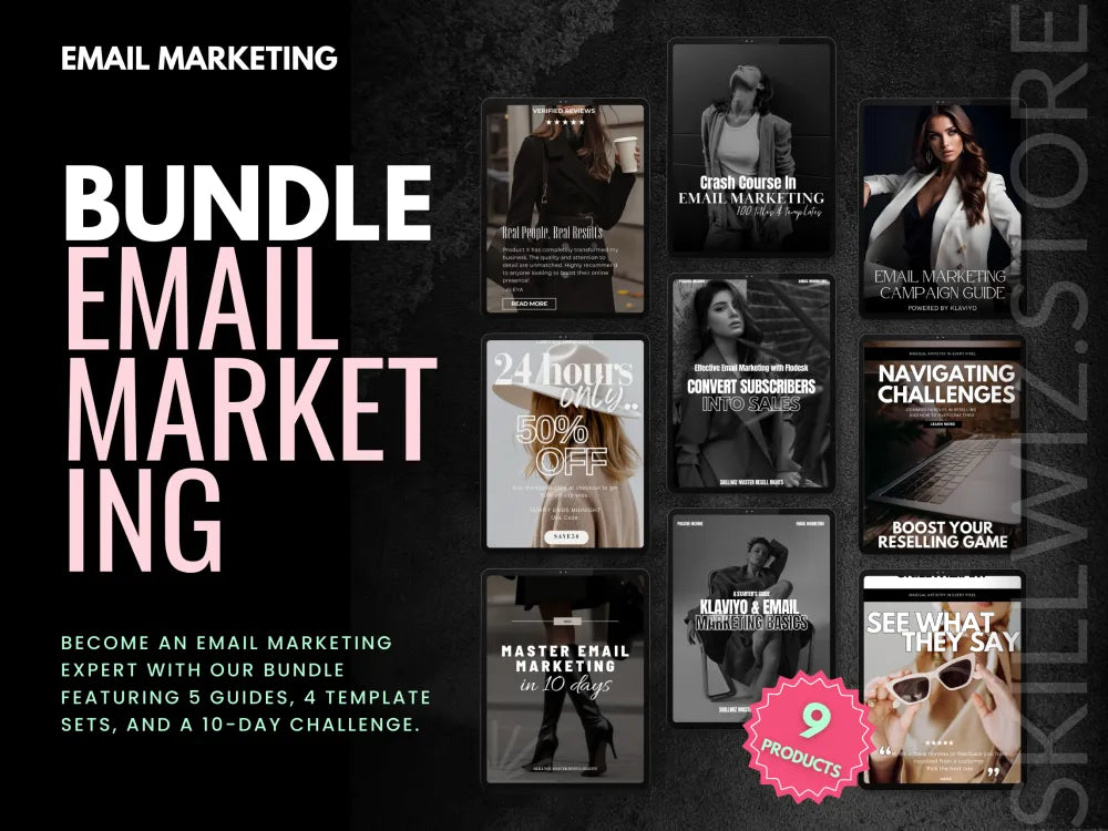 The Email Marketing Bundle With 9 Digital Products Mrr Plr